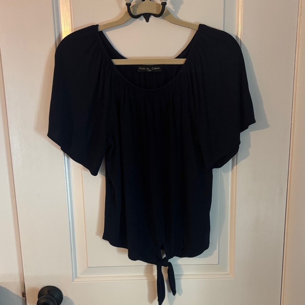 Kim & Cami Navy Blouse